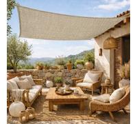 Linxor - Voile d'ombrage en Chanvre, rectangulaire pour terrasse, Jardin, Toile résistante UV - Plusieurs Tailles et Coloris