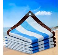 Voile Ombrage,HDPE Toile D'ombrage Pergola Serres Filet D'ombrage,Protection Rayons 80-95% UV Filet D'ombrage,pour La Couverture VéGéTale/Jardin/Voitures/Terrasse/Camping,Bleu/Blanc,2x5m