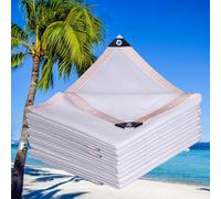 Voile Ombrage,HDPE Toile D'ombrage Pergola Serres Filet D'ombrage,Protection Rayons 80-95% UV Filet D'ombrage,pour La Couverture VéGéTale/Jardin/Voitures/Terrasse/Camping,Blanc,3x7m