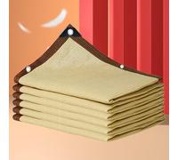 Voile Ombrage Imperméable 4x4 Filet d'ombrage Toile d'ombrage 3x4 Filet d'ombrage pergola, terrasse, Plantes, Serre, poulailler, Cour,beige-4x7m