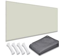 Voile Ombrage Imperméable Rectangulaire 2 x 7 m Résistant 98% Protection Rayons UV Auvent D'Ombre Patio Auvent avec Oeillets pour Jardin Terrasse Camping Fête, Blanc cassé