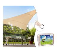 GreenBlue Voile d'ombrage GB500 – Protection UV, vent, pluie – Triangulaire 3,6 m Crème