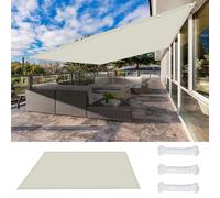 Voile Ombrage pour en Plein 1 x 6.5 m UV Protection avec Oeillets Tissu Polyester Multi Couleur et Taille Bâche Dombrages pour Terrasses Balcons et Jardins, Blanc cassé