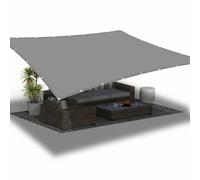 Voile Ombrage Rectangulaire 1.1 x 1.6 m Protection 95% UV Imperméable Rectangulaire avec Oeillets et Cordons Voile Ombrage pour en Plein Air, Jardin, Terrasse, Gris Clair