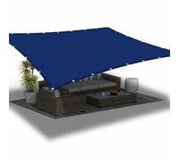 Voile Ombrage Rectangulaire 1.1 x 1.7 m Protection 95% UV Imperméable Rectangulaire avec Oeillets et Cordons Voile Ombrage pour en Plein Air, Jardin, Terrasse, Bleu Foncé