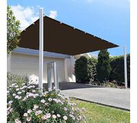 Voile Ombrage Rectangulaire 1 x 6 m Protection 95% UV Imperméable Rectangulaire Facile à Installer à Plier Auvent pour Être Applicable, Balcon et Pergola, Marron