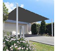 Voile Ombrage Rectangulaire 2.7 x 5 m Protection 95% UV Imperméable Rectangulaire Facile à Installer à Plier Auvent pour Être Applicable, Balcon et Pergola, Gris Foncé
