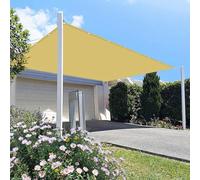 Voile Ombrage Rectangulaire 2 x 5 m Protection 95% UV Imperméable Rectangulaire Facile à Installer à Plier Auvent pour Être Applicable, Balcon et Pergola, Jaune Sable