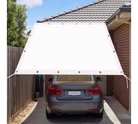 Voile Ombrage Rectangulaire 240 x 370 cm Toile PES Résistant à l'eau Voile d'ombrage Toile Rectangulaire Imperméable Protection UV pour Extérieur Terrasse Jardin Balcon, Blanc