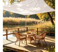 Voile Ombrage Rectangulaire 3X2.5M/250X300cm Blanc Toile D'ombrage Rectangulaire Imperméable Polyester PES avec 95% Protection UV, Toile Ombrage Exterieur pour Jardin, Extérieur