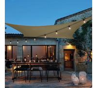 Linxor - Voile d'ombrage rectangulaire pour terrasse, Jardin, Toile imperméable et résistant UV - Plusieurs Tailles et Coloris
