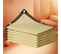 Voile Ombrage Rectangulaire 4x3 Ombrage Terrasse Toile pour Pergola Voile Solaire Filet d'ombrage Rideau pour Pergola Tente D'ombrage Tissu,beige-2x5m