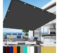 Voile Ombrage Rectangulaire 5 x 9 m UV Protection avec Oeillets Tissu Polyester Multi Couleur et Taille Toile Solaire Voile pour Terrass Fête Activités Potager, Gris Foncé