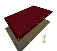 Voile Ombrage Rectangulaire 80 x 185 cm avec Oeillets et Cordons Imperméable Bache Ombrages UV Protection pour Patio Balcon Terrasse Camping Extérieur, Vin Rouge
