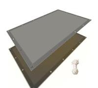 Voile Ombrage Rectangulaire 80 x 185 cm avec Oeillets et Cordons Imperméable Bache Ombrages UV Protection pour Patio Balcon Terrasse Camping Extérieur, Gris Clair