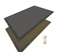 Voile Ombrage Rectangulaire 80 x 185 cm avec Oeillets et Cordons Imperméable Bache Ombrages UV Protection pour Patio Balcon Terrasse Camping Extérieur, Gris Foncé