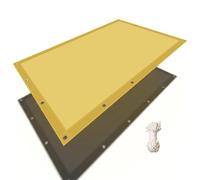 Voile Ombrage Rectangulaire 80 x 185 cm avec Oeillets et Cordons Imperméable Bache Ombrages UV Protection pour Patio Balcon Terrasse Camping Extérieur, Jaune Sable