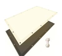 Voile Ombrage Rectangulaire 80 x 185 cm avec Oeillets et Cordons Imperméable Bache Ombrages UV Protection pour Patio Balcon Terrasse Camping Extérieur, Ivoire