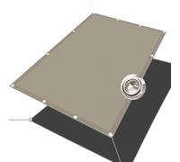 Voile Ombrage Rectangulaire Étanche 0.7 x 2.5 m Résistant Intempéries, Anti 98% UV Toile Pare-Soleil Store de Patio avec Oeillets pour Terrasse Jardin, Taupe