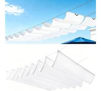 Voile Ombrage Rétractable Vague 190 x 250 cm Store Ondulé sur Mesure Imperméable, de Protection UV, Protection Solaire Voile d'ombrage Rectangulaire pour Jardins Balcons, Blanc