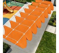 Voile Ombrage Rétractable Vague 450 x 360 cm avec Protection UV Filet Dombrage Rectangle Multi Couleur Taille Toiles pour Patio Jardin Terrasse Extérieur Balcon, Orange