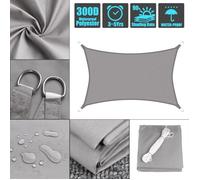 Voile Ombrage - TEMPSA - Rectangulaire - Imperméable 98% - 3x4m - Anti UV 90%