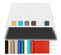 Voile Ombrage Toile Respirant 340 x 340 cm, Respirant HDPE Protection 98% UV, Anti-Âge, Filet d'ombrage avec Œillets pour Balcon Terrasse Exterieur Patio Piscine, Blanc