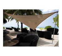 Voile ombrage triangulaire Austral - JARDILINE - 5x5 m - polyéthylène tressé - brun havane
