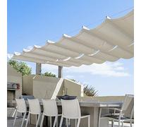 Voile pare-soleil 100 % imperméable, protection UV à 95 % en maille polyester durable avec kit de montage pour terrasse, balcon et cour (0,4 x 1,2 x 3 m)