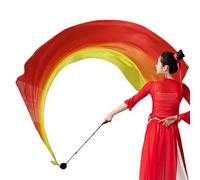 Voile Poi, Poi en soie | Félicitez les drapeaux de danse avec des balles,Voile de danse du ventre coloré, merveilleux culte des couleurs dégradées pour l'église de danse, performances de danse tribale