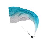 Voile Poi Soie,Voile Soie Poi, Drapeaux de danse de louange Drapeaux de danse avec des boules, Voile de danse du ventre de couleur dégradée, drapeaux de culte pour église de danse, danse du ventre,
