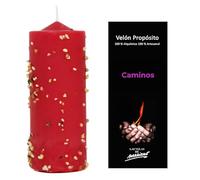Voile pour ouvrir tous les chemins - Rouge | Bougie Ritualisée artisanale avec sels et résines pour stimuler des projets et éliminer les obstacles | Avec prière et instructions (français non garanti)