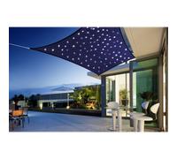 Jardiline Voile d'ombrage rectangulaire Ciel étoilé 3 x 2 m 100 LED solaires bleu