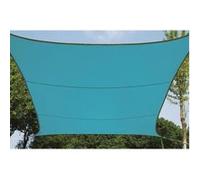Perel Voile d'ombrage carrée 3,6x3,6 m - Polyester 160 g/m², anti-UV, Bleu ciel