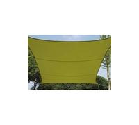 Perel - Voile d'ombrage carré 06554 - 3,6 x 3,6 m - tissu aéré hydrofuge anti-UV - Vert