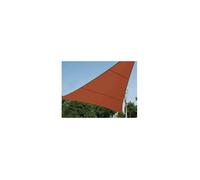 Perel Tools Voile d'ombrage triangulaire 3,6 m – imperméable, UV, 3 anneaux inox, 160 g/m², brun