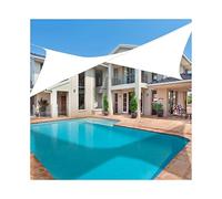 Voile Soleil Ombre Voile Rectangle auvents canopée étanche à 95% de Bloc UV Shade Sail Sunshade avec Corde Gratuite pour Patio extérieur Cour d'été, Blanc 2m 3m 4m 5m 5m