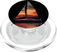 Voile Sunset AKMU Voilier Mer Double Exposition PopSockets PopGrip pour MagSafe