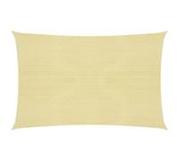 Voile toile d'ombrage parasol 160 g/m² 3 x 4,5 m PEHD beige Helloshop26 02_0008