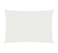 Voile toile d'ombrage parasol 160 g/m² 3 x 4,5 m PEHD blanc Helloshop26 02_0009