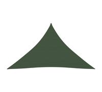 Voile toile d'ombrage parasol 160 g/m² PEHD 3,5 x 3,5 x 4,9 m vert foncé Hellos