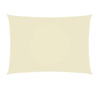 Voile toile d'ombrage parasol tissu oxford rectangulaire 2,5 x 4,5 m crème Hell