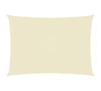 Voile toile d'ombrage parasol tissu oxford rectangulaire 2,5 x 4 m crème Hellos