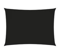 Voile toile d'ombrage parasol tissu oxford rectangulaire 2 x 3,5 m noir Hellosh