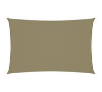 Voile toile d'ombrage parasol tissu oxford rectangulaire 2 x 5 m beige Hellosho