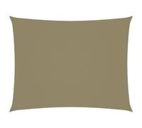 Voile toile d'ombrage parasol tissu oxford rectangulaire 3,5 x 4,5 m beige Hell