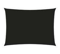 Voile toile d'ombrage parasol tissu oxford rectangulaire 3 x 4,5 m noir Hellosh