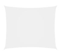 Voile toile d'ombrage parasol tissu oxford rectangulaire 4 x 5 m blanc Hellosho