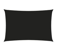 Voile toile d'ombrage parasol tissu oxford rectangulaire 4 x 6 m noir Helloshop
