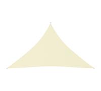 Voile toile d'ombrage parasol tissu oxford triangulaire 5 x 5 x 6 m crème Hello